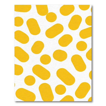 Bright Yellow Capsule Dot Blend Rug