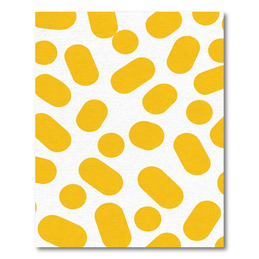Bright Yellow Capsule Dot Blend Rug