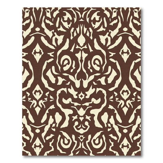 Baroque Cream Brown Symmetry Rug