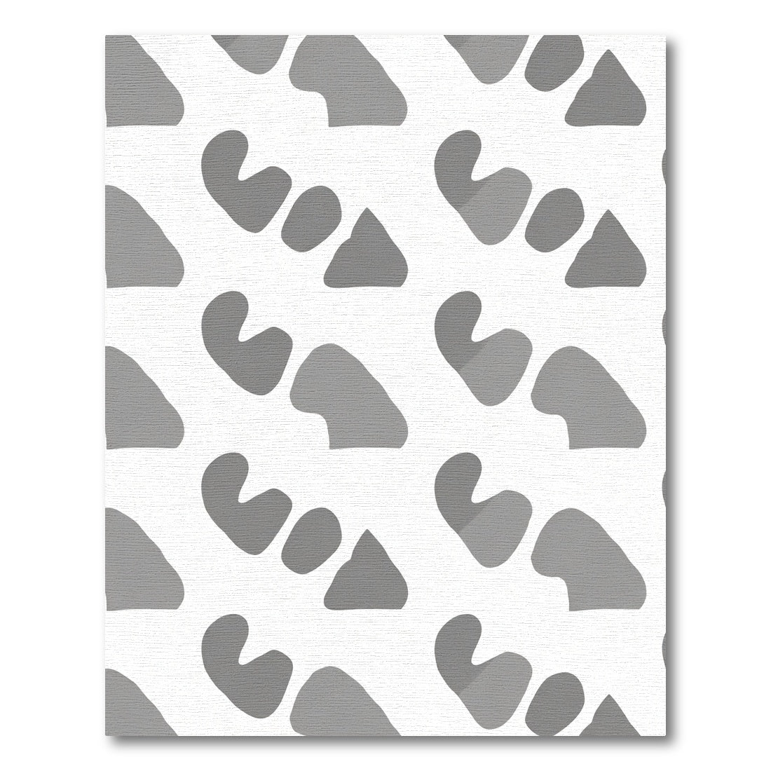Gray Abstract Organic Shapes Rug