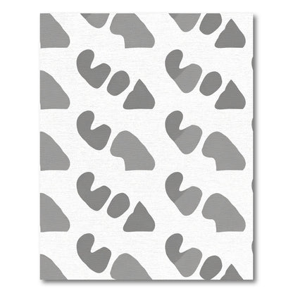 Gray Abstract Organic Shapes Rug