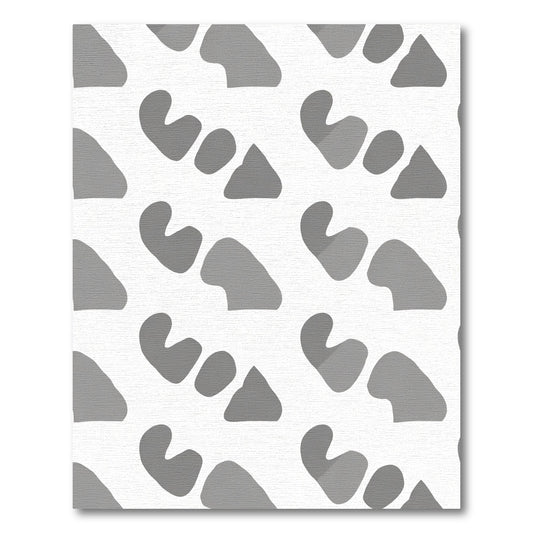Gray Abstract Organic Shapes Rug
