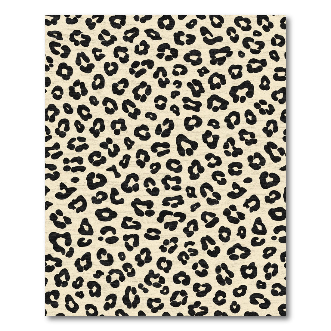 Bold Black Leopard Spots Cream Rug