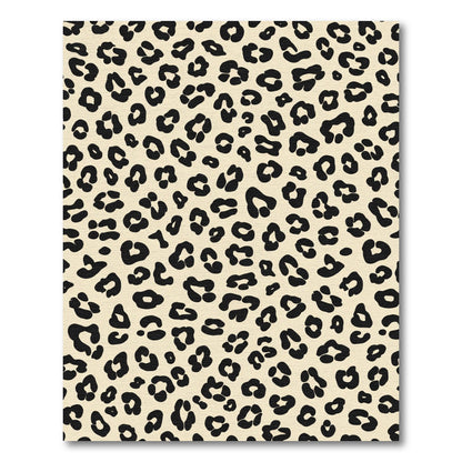 Bold Black Leopard Spots Cream Rug