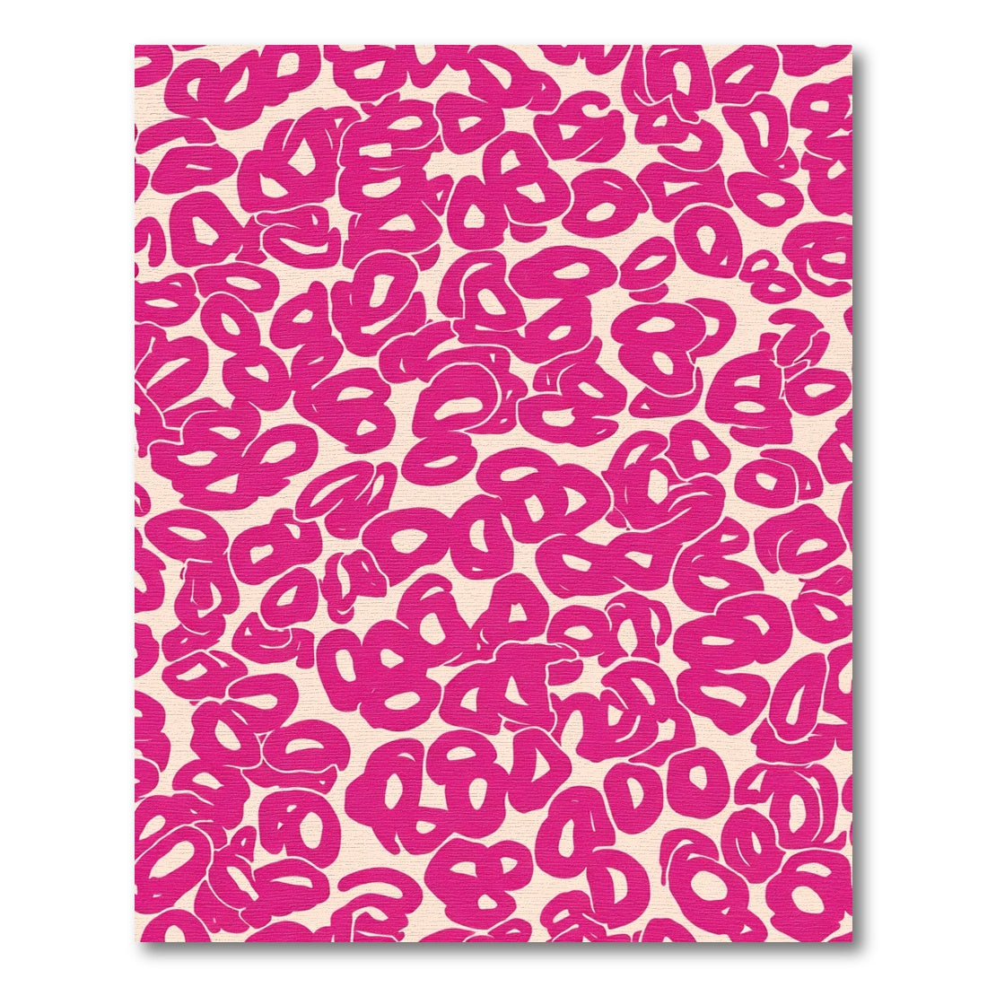 Vibrant Pink Blob Pattern Rug