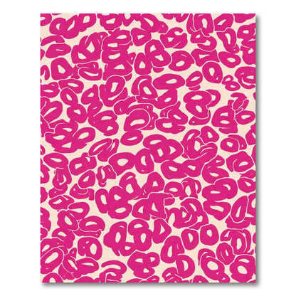 Vibrant Pink Blob Pattern Rug