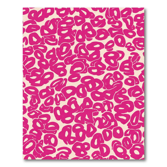 Vibrant Pink Blob Pattern Rug