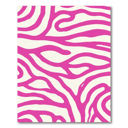 Vibrant Pink Zebra Stripe Rug