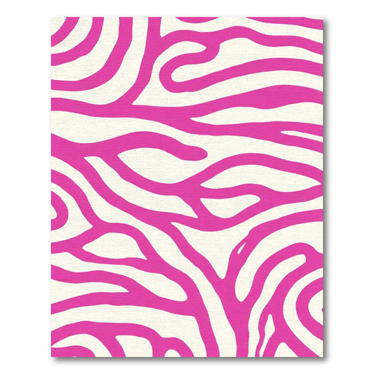 Vibrant Pink Zebra Stripe Rug