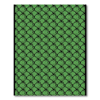 Emerald Green Organic Interlocking Shapes Rug