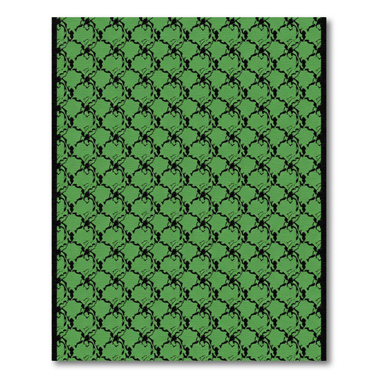 Emerald Green Organic Interlocking Shapes Rug