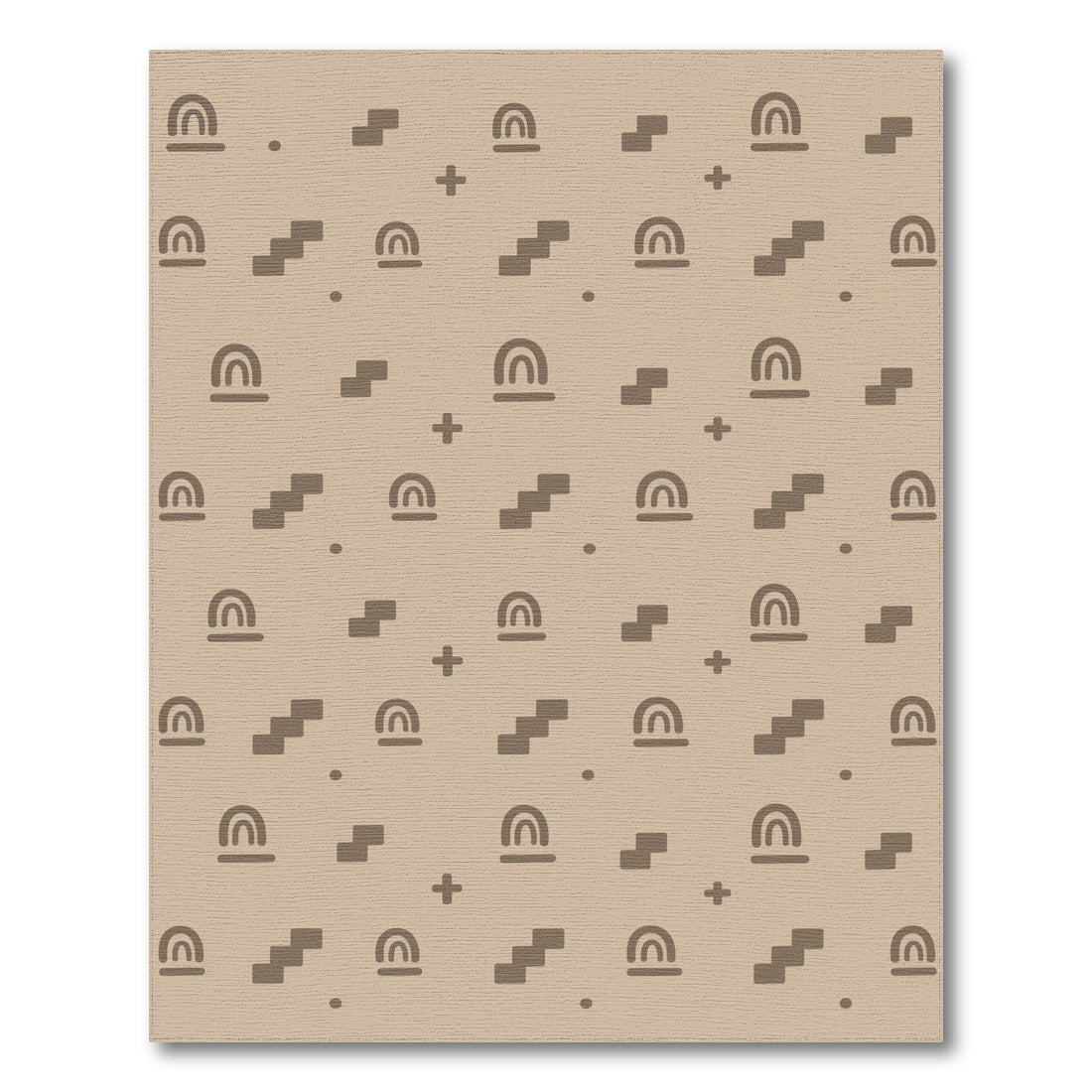 Beige Geometric Arch and Step Area Rug