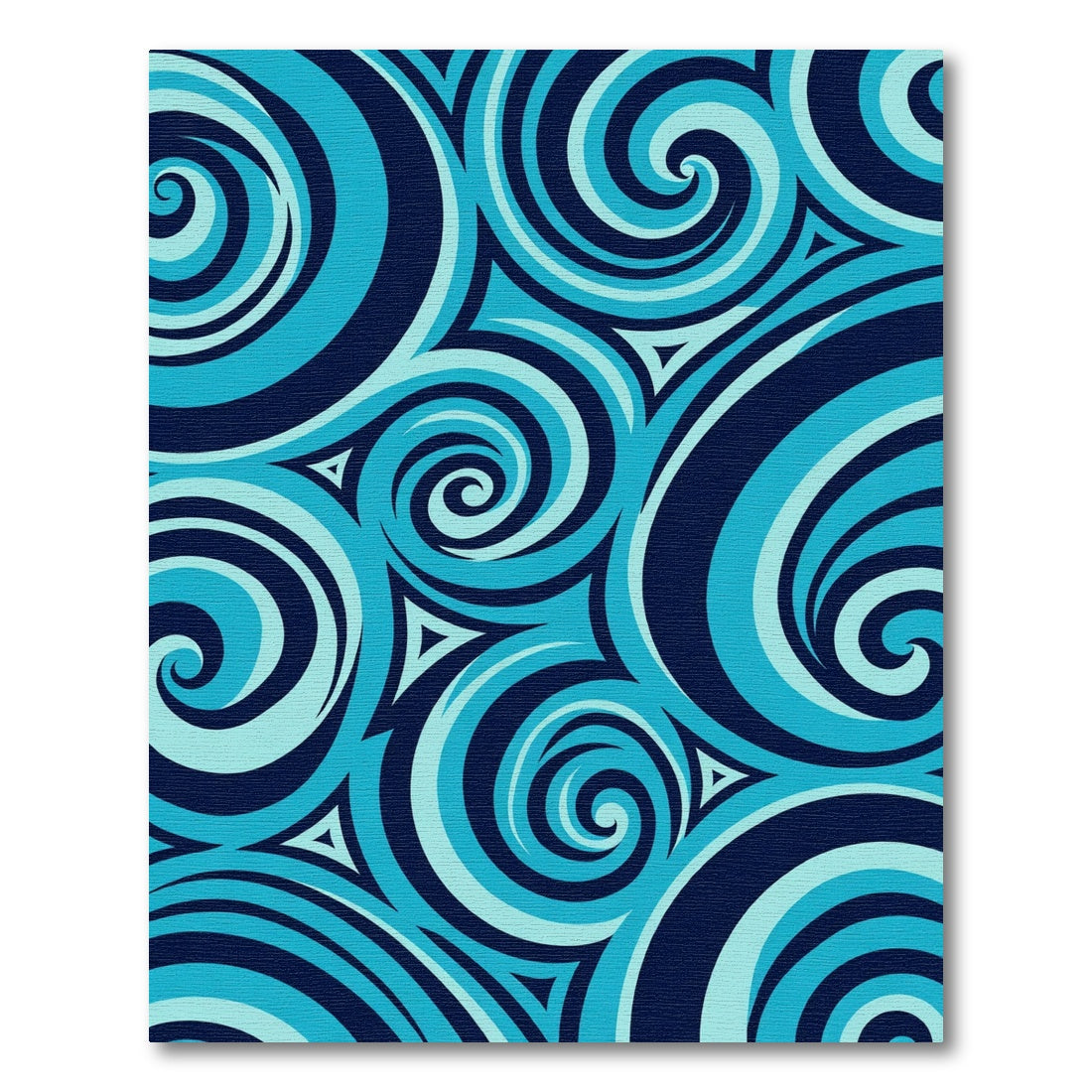 Oceanic Swirls Blue Abstract Rug