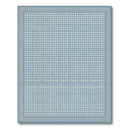 Blue Floral Vintage Washable No. 2 Area Rug