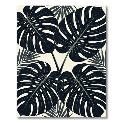 Monstera Leaf Tropical Foliage Rug