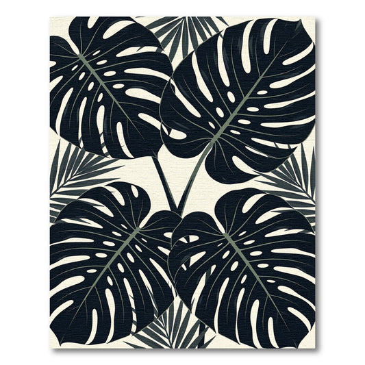 Monstera Leaf Tropical Foliage Rug