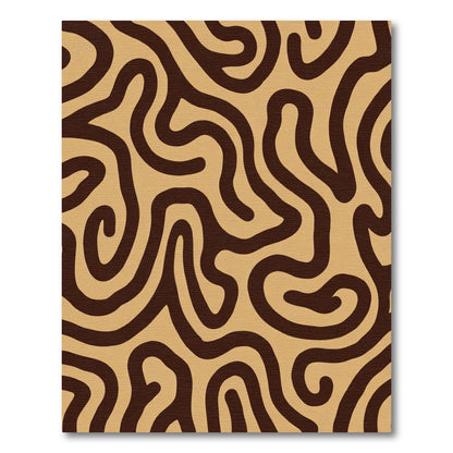 Caramel Brown Bold Swirl Rug