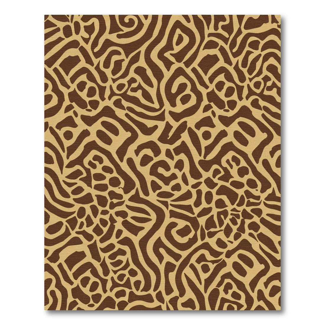 Brown Beige Organic Abstract Rug
