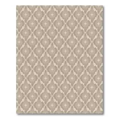 Neutral Taupe Diamond Star Medallion Rug