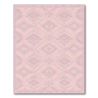 Pink Heritage Tribal Diamond Area Rug