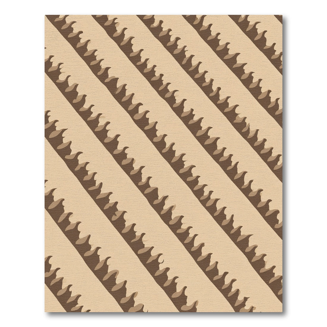 Earthy Diagonal Wavy Stripes Rug