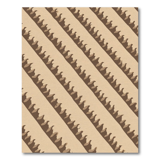 Earthy Diagonal Wavy Stripes Rug