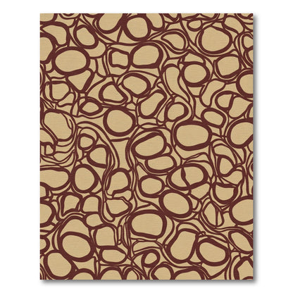 Earthy Brown Organic Abstract Flow Rug
