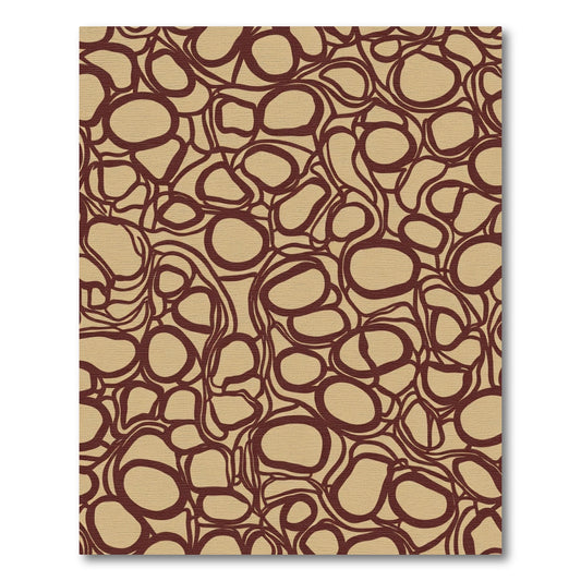 Earthy Brown Organic Abstract Flow Rug