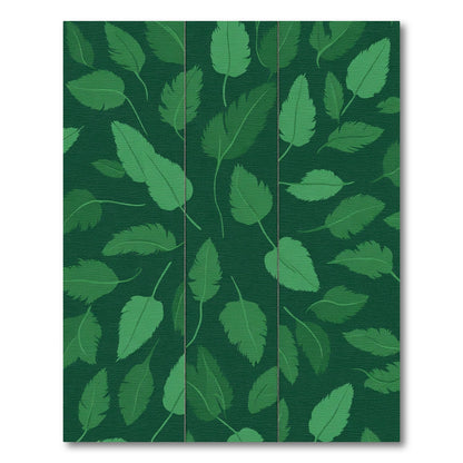 Emerald Green Leafy Branch Pattern Rug