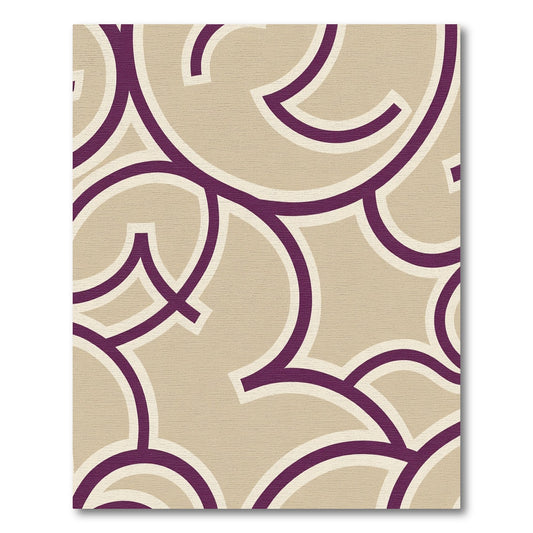 Amethyst Cream Interlocking Curves Rug