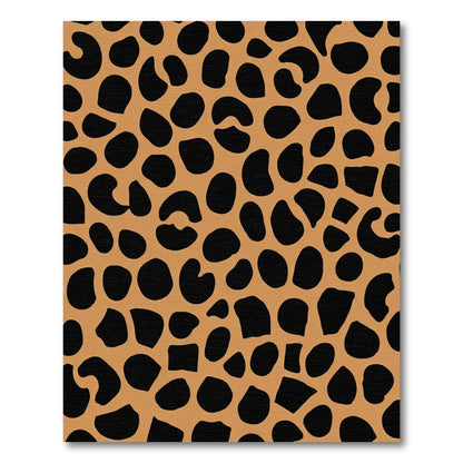 Black Spotted Tan Spots Rug