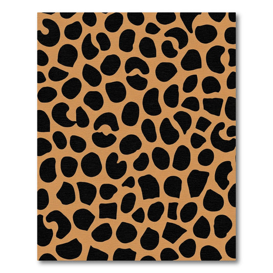 Black Spotted Tan Spots Rug