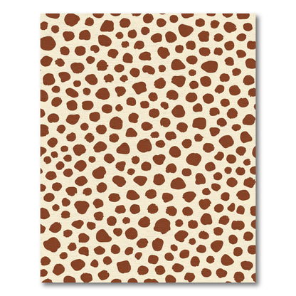 Tan Brown Spotted Animal Print Rug