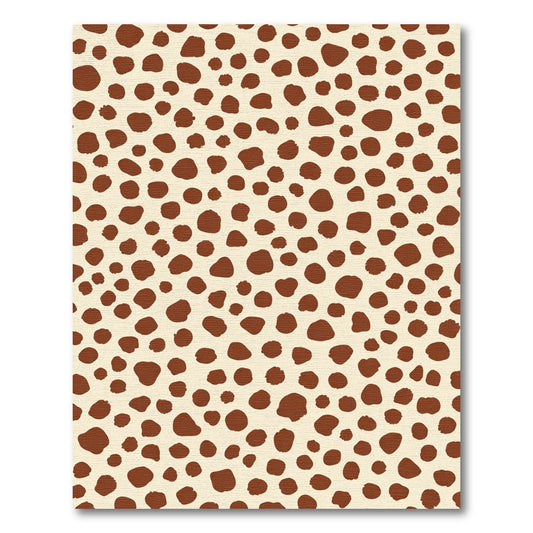 Tan Brown Spotted Animal Print Rug