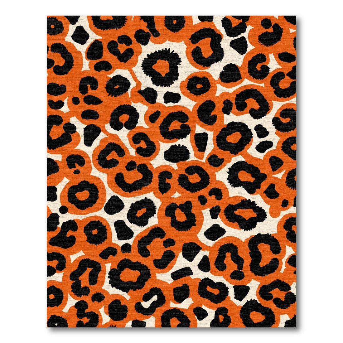 Bold Orange Leopard Spot Rug