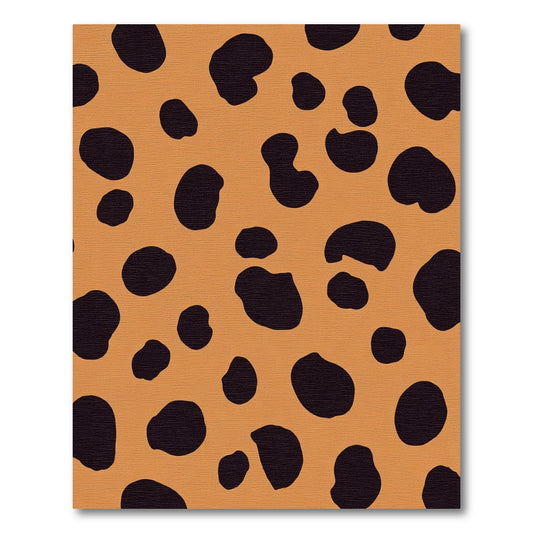 Orange Black Spotted Animal Hide Rug
