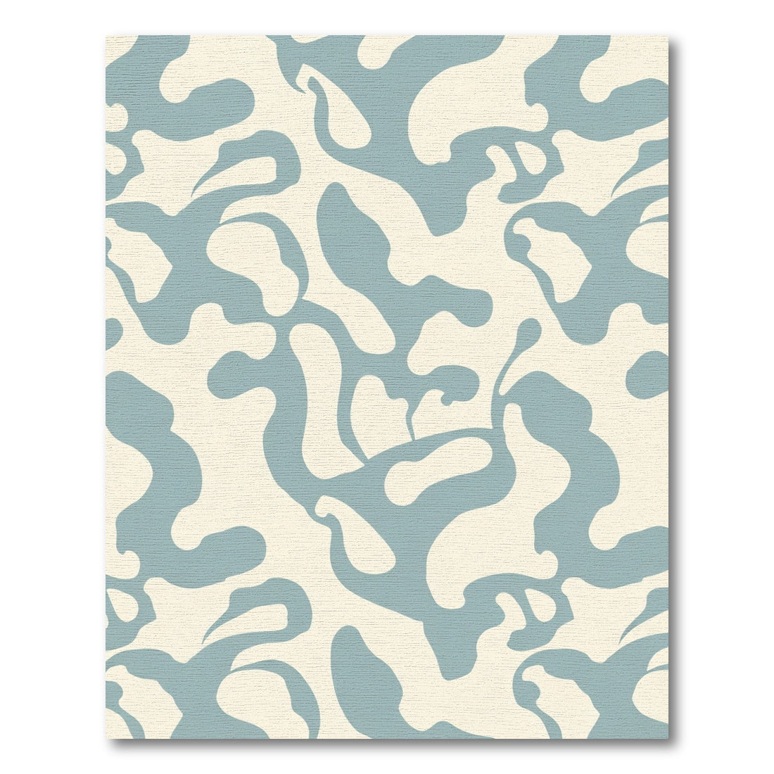 Soft Blue Organic Abstract Rug