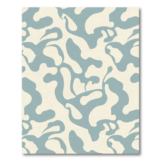 Soft Blue Organic Abstract Rug