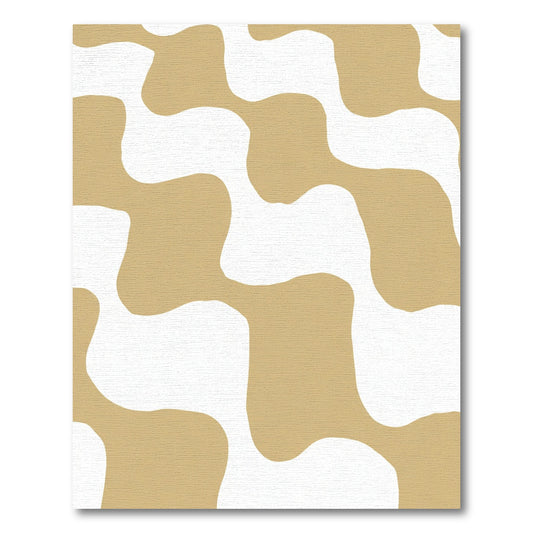 Brown White Organic Blob Rug