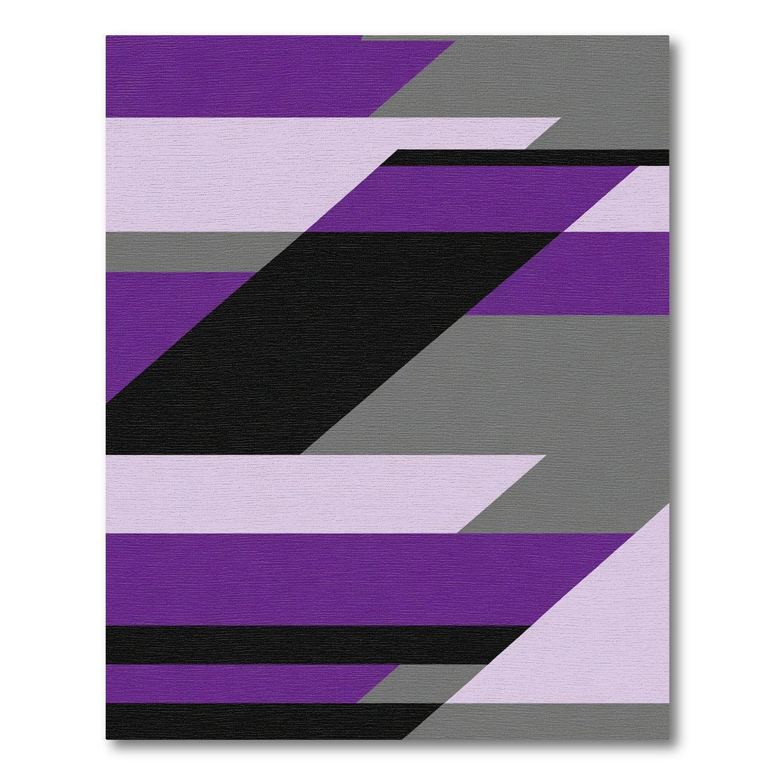 Bold Purple Geometric Abstract Rug