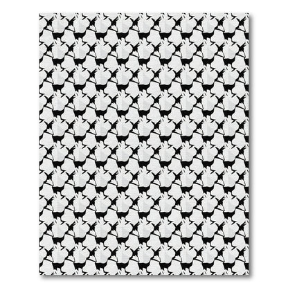 Monochromatic Geometric Keffiyeh Pattern Rug