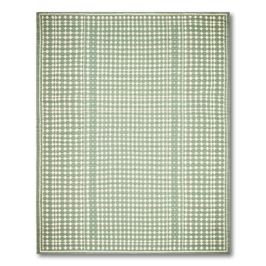 Green Geometric Modern Green Geometric Circle Area Rug
