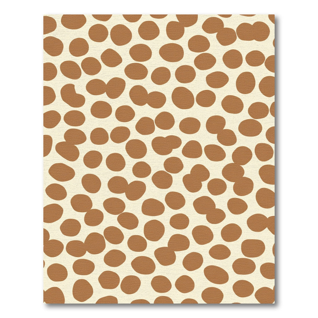 Brown Ochre Irregular Circles Rug