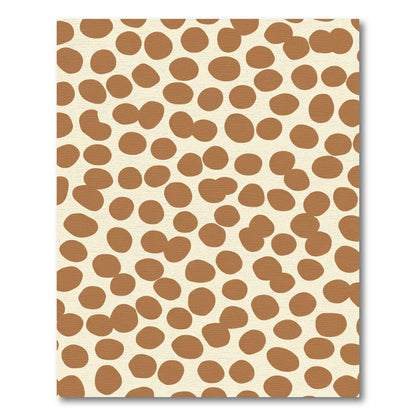 Brown Ochre Irregular Circles Rug