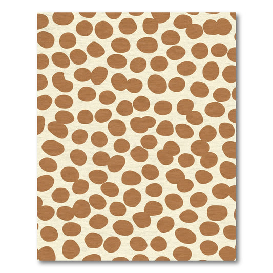 Brown Ochre Irregular Circles Rug