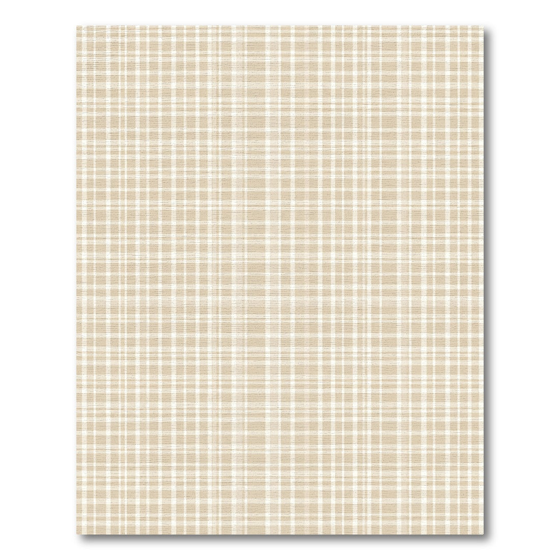Earthy Tone Traditional Plaid Rug