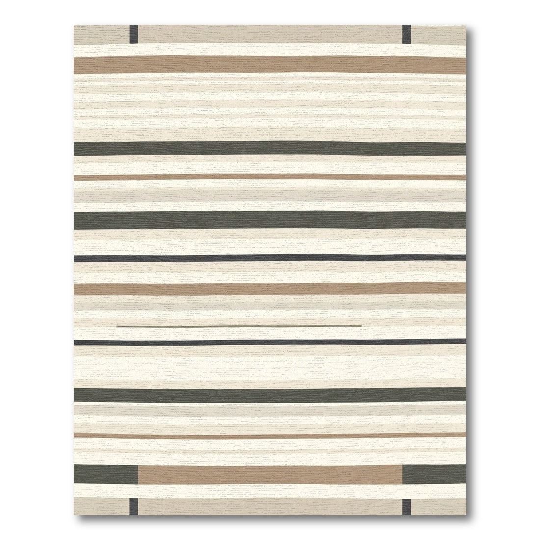 Neutral Earth Tone Striped Rug