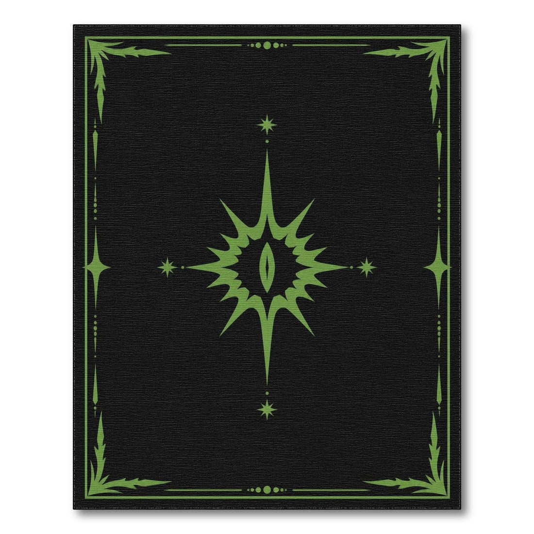 Green Geometric Modern Green Starburst Geometric Area Rug