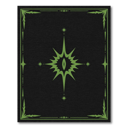 Green Geometric Modern Green Starburst Geometric Area Rug