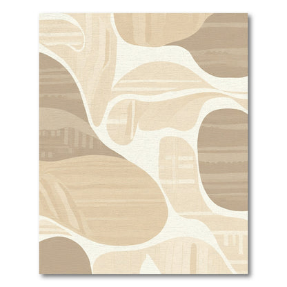 Neutral Abstract Organic Landscape Terracotta Rug